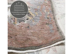 Alfombra de tejido plano con aspecto vintage 180x280 cm Beige multi Corduletta