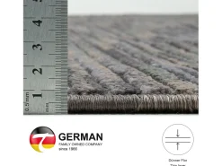 Alfombra de tejido plano con aspecto corto 240x340 cm Gris oscuro Corduletta