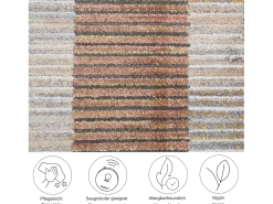 Alfombra de tejido plano con aspecto de patchwork 80x280 cm Colorido Corduletta