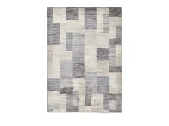 Alfombra de tejido plano con aspecto de patchwork 240x290 cm Beige Corduletta