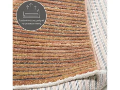 Alfombra de tejido plano con aspecto corto 80x280 cm Óxido Corduletta