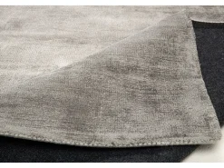 Alfombra de viscosa tejida a mano 160x230 cm Gris Shine