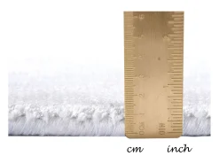 Alfombra de viscosa tejida a mano 140x200 cm Blanco Shine