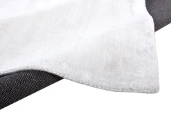 Alfombra de viscosa tejida a mano 140x200 cm Blanco Shine