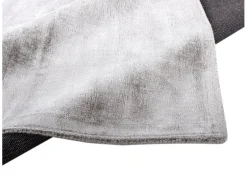 Alfombra de viscosa tejida a mano 250x300 cm Gris Shine