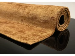 Alfombra de viscosa tejida a mano 160x230 cm Ocre Shine