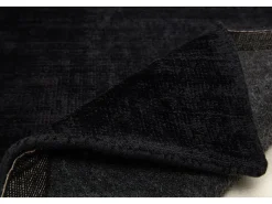 Alfombra de viscosa tejida a mano 250x300 cm Negro Shine
