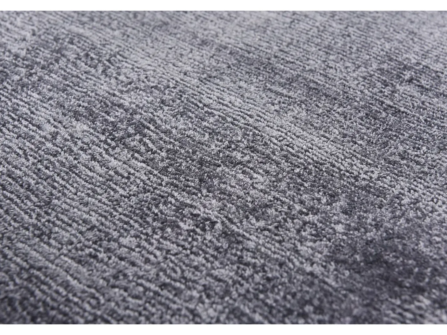 Alfombra de viscosa tejida a mano 65x135 cm Antracita Shine