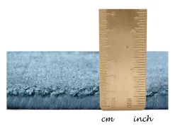Alfombra de viscosa tejida a mano 65x135 cm Aqua Shine
