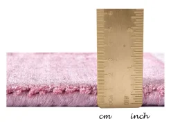 Alfombra de viscosa tejida a mano 85x155 cm Rosa Shine