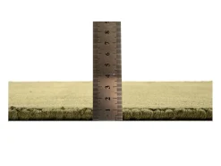 Alfombra de viscosa tejida a mano 65x135 cm musgo Shine