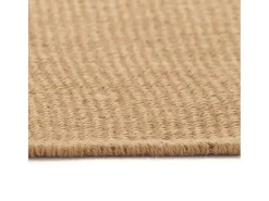 Alfombra de yute con reverso de látex 140x200 cm Natural