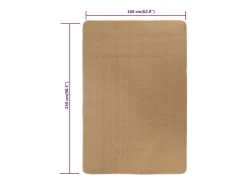 Alfombra de yute con reverso de latex 160x230 cm natural