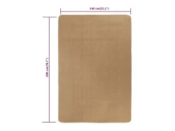Alfombra de yute con reverso de latex color natural 140x200 cm ES24613