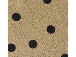 Alfombra de yute hecha a mano con estampado de lunares de 90 cm