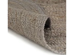 Alfombra de yute hecha a mano redonda 120 cm gris