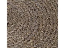Alfombra de yute hecha a mano redonda 120 cm gris