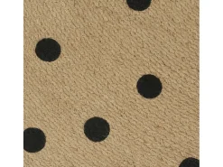 Alfombra de yute hecha a mano con estampado de lunares de 120 cm