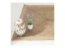 Alfombra de Yute Natural Beige 120x170 cm - Resistente, Auténtica y Fácil de Mantener