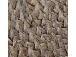Alfombra de yute tejida a mano redonda gris 90 cm ES62306