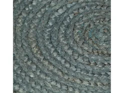 Alfombra de yute tejida a mano redonda verde oliva 240 cm