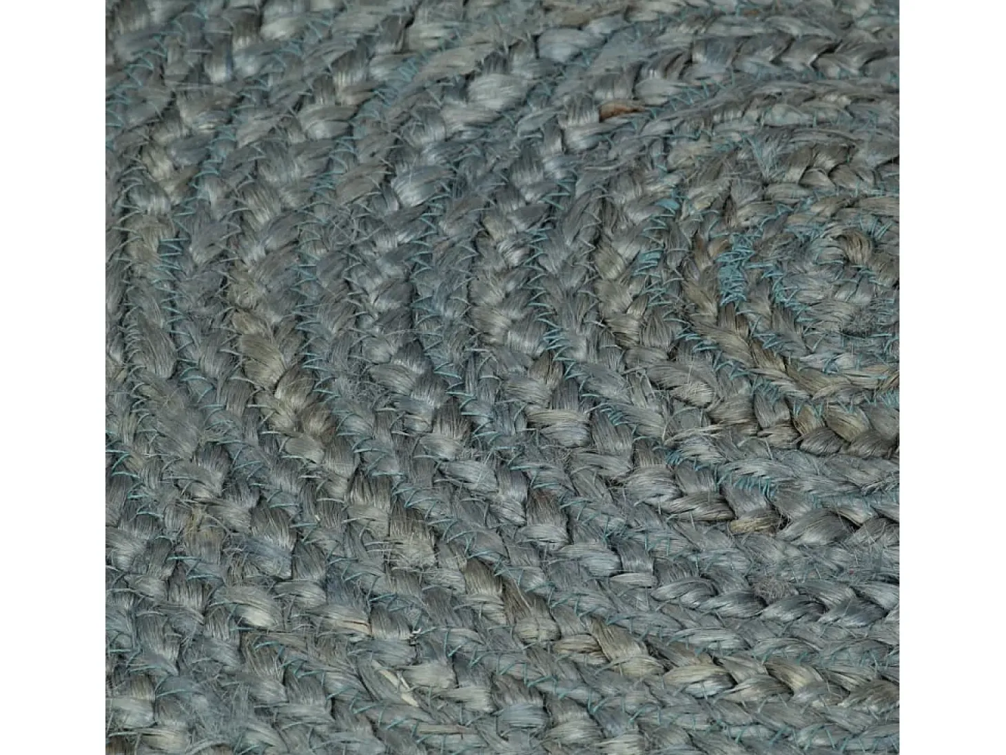 Alfombra de yute tejida a mano redonda verde oliva 180 cm ES36764