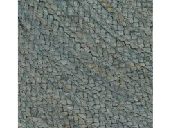 Alfombra de yute tejida a mano redonda verde oliva 180 cm ES36764