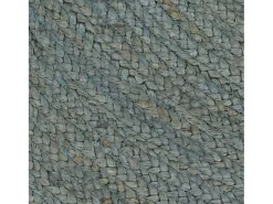 Alfombra de yute tejida a mano redonda verde oliva 240 cm ES28315