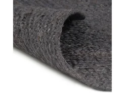 Alfombra de yute tejida a mano redonda gris 120 cm ES79524