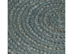 Alfombra de yute tejida a mano 120 cm verde oliva