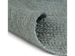 Alfombra de yute tejida a mano 120 cm verde oliva