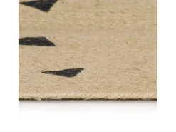 Alfombra de yute tejida a mano estampado de triángulos 150 cm ES56599