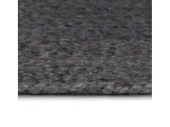 Alfombra de yute tejida a mano 150 cm gris oscuro