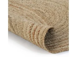 Alfombra de yute trenzado redonda de 90 cm