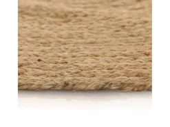 Alfombra de yute trenzado redonda de 90 cm