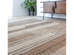Alfombra de yute y algodón Robin para una decoración natural y acogedora