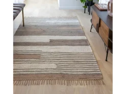 Alfombra de yute y algodón Robin para una decoración natural y acogedora