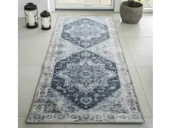 Alfombra del corredor azul 80 x 200 cm