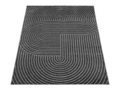 Alfombra diseño moderno Boho - Antracita - 140 x 200 cm - SANTO PLUS