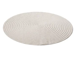 Alfombra diseño moderno Boho - Crema - 120 cm Redondo - SANTO PLUS