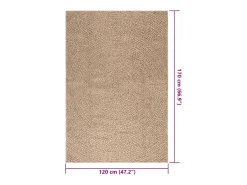 Alfombra efecto yute de 120x170 cm, para interior y exterior