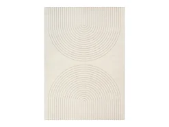 Alfombra Elisa Diseño Geométrico, Crema, 160 x 220 cm