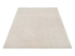 Alfombra Elisa Diseño Geométrico, Beige, 80 x 150 cm