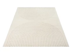 Alfombra Elisa Diseño Geométrico, Crema, 240 x 340 cm