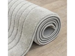 Alfombra Elisa Diseño Geométrico, Gris, 80 x 150 cm