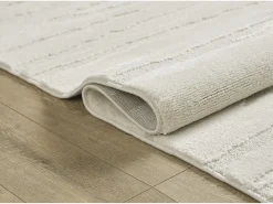 Alfombra Everest diseño moderno - Crema - 80 x 300 cm