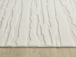 Alfombra Everest diseño moderno - Crema - 80 x 300 cm