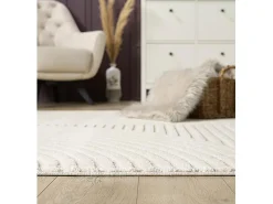 Alfombra Everest Modern 3D alto-bajo - Crema - 140 x 200 cm