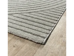 Alfombra Everest Modern 3D alto-bajo - Gris - 80 x 300 cm