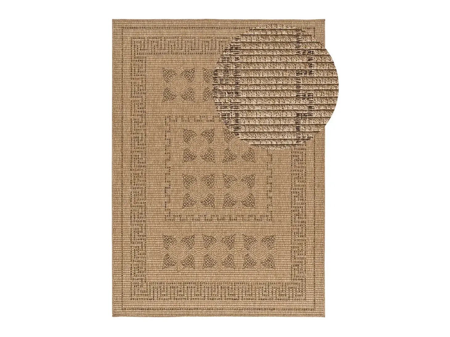 Alfombra exterior - clásico efecto yute - natural - 160 x 230 cm - ACRA